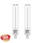 2pk Pond Uv Light 9 Watt G23 Base Replacement Bulb Aquarium Filter