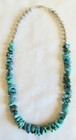 Old Navajo Indian Silver Bench   Kingman Royston Turquoise Nugget Beads Necklace