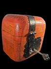 Vintage Wooden Treasure Chest With Lock Hand Carved Solid Wood