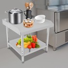 Stainless Steel Kitchen Restaurant Adjustable Work Prep Table 