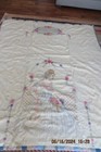 Vintage Two-sided Quilt  Embroidered Lady On One Side  Patchwork On The Other