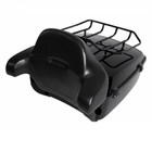 Black King Pack Trunk Rack Light Speakers Fit For Harley Cvo Touring Glide 14-26
