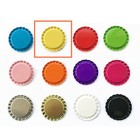 300pcs 1  Flat Linerless Double Sided Painted Flattened Bottle Cap-yellow