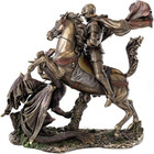 St  George Slaying The Dragon Statue - St  George  Legendary Medieval Knight Scu