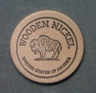 Vintage Great Plains Round Up Buffalo Wooden Nickel Token Show Usa