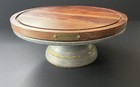 Hearth   Hand Magnolia Cake Stand  no Glass Dome  Original Galvanized   Wood