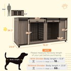 71  Dog Crate Furniture With Removable Divider  Storage  Walnut