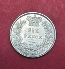 1846 Great Britain 6 Pence Major Die Clash  Die Break  Double Date  Ms Condition