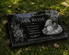 Custom Baby Angel Grave Marker Granite Headstone Personalized Memorial