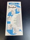 Welcome To Disneyland Guide Brochure Map 1961 Near Mint Vintage Blue