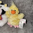 Russ Mini 4 Inch Plush Beanie Bottom Lot Orange Cat Cow Yellow Chick I Love Mom