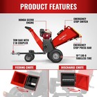 Mechmaxx 6 Inch Honda 389cc 11 7hp Gas Engine Powered 4-wheel Wood Chipper  B150