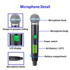 2 Channel Uhf Wireless Microphone System Audio Dynamic 2 Handheld Mic Karaoke Dj