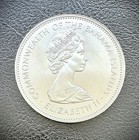 1971 The Bahamas Elizabeth Ii Flamingo Birds Bu  Silver 2 Dollars Coin