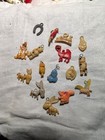 Vintage Celluloid Plastic Gumball Charm Lot 16pc 1930s 1940s Cracker Jack Camel