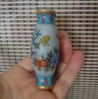 On Sales  Old Chinese Hand Painting Flowers Birds Twin Snuff Bottle  qianlong 