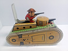 Rare Vintage Marx Tin Toys Wind Up Sparking Tank 1930s Doughboy