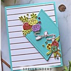 Spellbinders Organic Foliage Diamond Floral Frame Glimmer Hot Foil Plates Set 