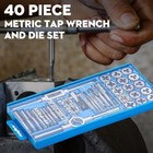 40 Pcs Tap And Die Set In Sae And Metric Sizes Standard With Coarse Fine Thread