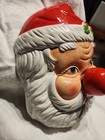 Vintage Musical Mid-century Hanging Santa Head
