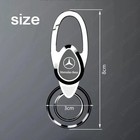 Mercedes-benz Key Chain Ring Premium Metal Accessory Gun Metal Grey
