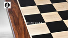 21  Grandmaster Series Ebony Wood Chess Board - Ebony   Maple Wood- 55mm Square