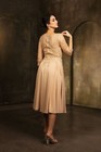 Womens Dresses For Mother Of The Bride V-neck 3 4 Sleeves A-line Plus Size