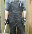 Black Leather Apron For Hobbyists Woodwork blacksmith painting And Metalwork