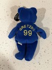 Wayne Gretzky  99 Blue Plush Beanie Bear Nhl 1999 Salvinos Bammers Usa