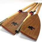 Vintage Two Piece Wooden Duck Boat Or Canoe Oars 5   6    5 Foot 6 Inches 66 Inch