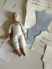 Vintage Dollhouse Family Miniature Porcelain Lady Child  Baby Doll