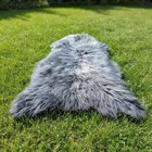Genuine Icelandic Sheepskin Rug Long Fur Light Grey Rug Super Soft Sheepskin