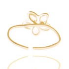 Flower Frangipani Solid 10k Yellow Gold Toe Ring