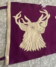 Early 1900 s Elks Bpoe Wool Hand Sewn Pennant Varney Somer Makers Spokane 36 