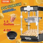 Vevor Popcorn Popper Machine Tabletop Mini Popcorn Maker 480w 4 Oz Black