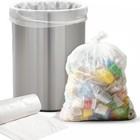 Strong Clear 24x24 Inch 6 Mic10gallon Trash Can Liners Multipurpose Garbage Bags