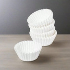 100ct Mini White Baking Cups For Cupcakes  Muffins   More