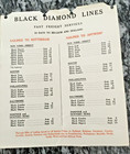 Black Diamind Lines Aug 1st 1936 Proposed Sailingsfrom Usa To Rotterdam  amtwerp