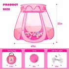 Pop Up Princess Tent With 50 Balls ball Pit With For Kid Girl Birthday Gift p   