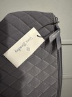 Vera Bradley Medium Travel Cosmetic Organizer Classic Carbon Grey Makeup Bag Nwt