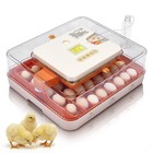 56 Egg Digital Incubator Auto Turning Egg Candler Temperature   Humidity Control