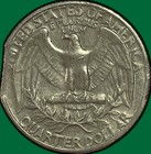 1966 Clipped Planchet Error Washington Quarter Almost Uncirculated Coin  50687