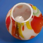 Eastern Art Glass Multi Colored Vase Mid Century Modern Hand Blown 7 h  Vintage