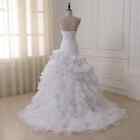 Eleagnt Mermaid Wedding Dresses Strapless Backless Pleated Ruffles Bridal Gowns