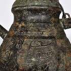 14 1  Old Antique Western Zhou Dynasty Bronze Ware Beast Pattern Three Feet Pot