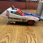 1974 Evel Knievel Stunt   Crash Car With Action Figure Shown  Has Tape Residue 