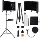 5-sided Isolation Microphone Stand  Studio-grade Soundproof Booth With Pop Fi   