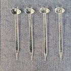 Lot Of 9 Antique Hand Made Glass Drink Stirrers Swizzle Sticks Green Brown Maag