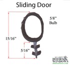 Pella Pcs Sliding Door Frame Weatherstrip 74 Inch Length Black Door Weather Seal