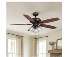 Hampton Bay Rockport 52  Led Bronze Ceiling Fan Light Kit Downrod 5 Reversible B